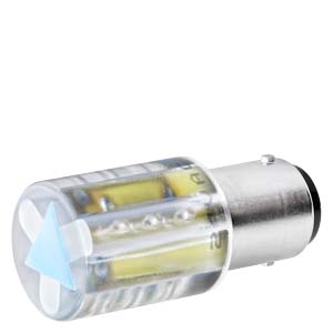 [100037736] LAMP LED  ZOCALO BA 15D TRANSPARENTE 24VCA 24VCC (*EP)