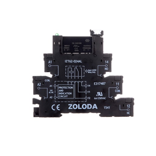 [IZOT62-024AL-024CM-0241M03] INTERFACE OPTOACOPLADA 6.2MM TORNILLO 1 NA Ent: 24VCC Sal: 24VCC 3A MOSFET(+11-14)   221.058